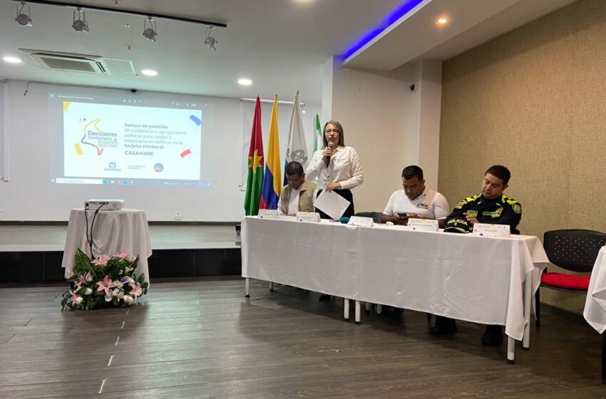  En Casanare se sorteó la ubicación de los logos de las agrupaciones políticas en las tarjetas electorales