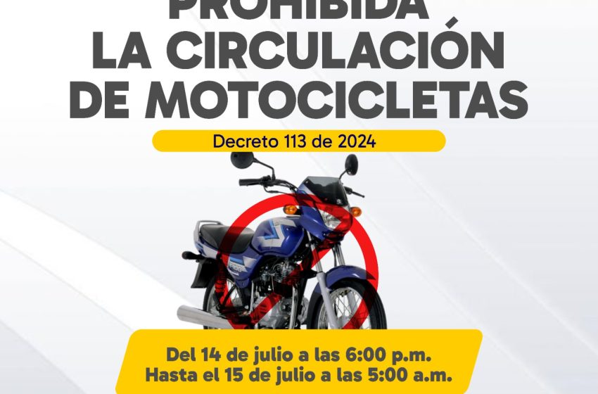  Restricción para motociclistas en Yopal por partido Colombia – Argentina