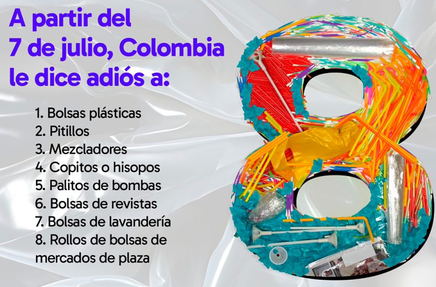  Desde hoy salen de circulación 8 plásticos de un solo uso en el país
